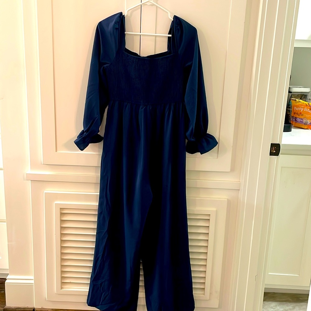 Navy Long sleeve jumpsuit